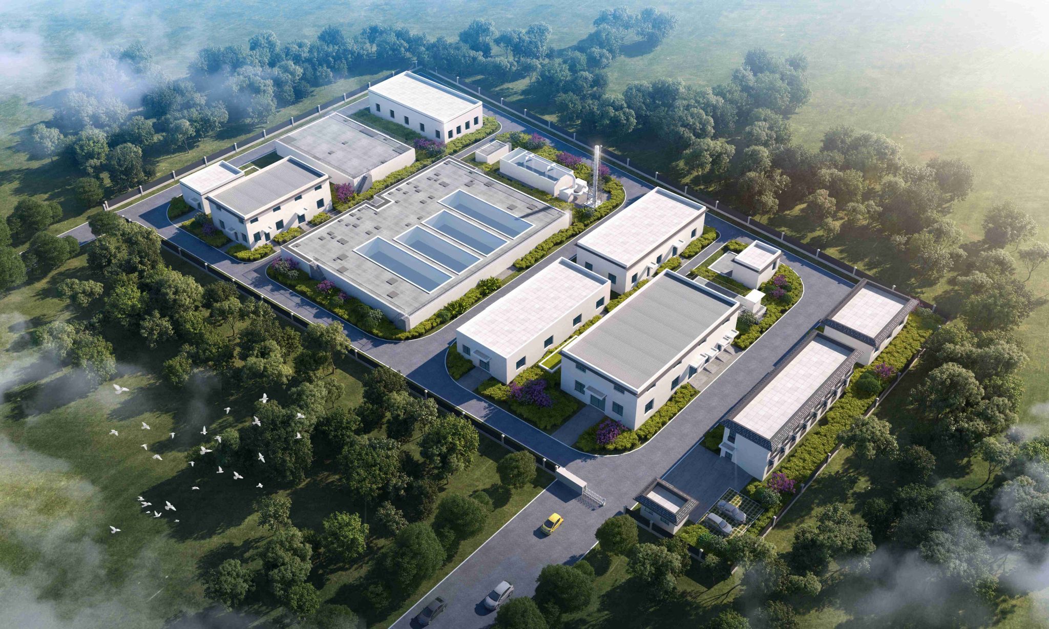 山西建投低碳环保集团晋中市介休义安镇区域生涯污水治理特许谋划项目：汾河清流映蓝天 漂亮墟落焕新颜