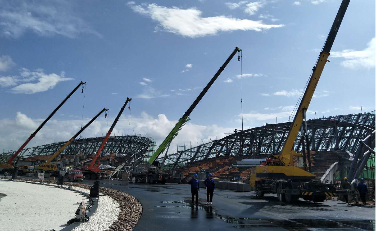 漂亮“莲花”娇艳绽放！山西建投建工集团55天筑造晋中萧河莲花湾剧场